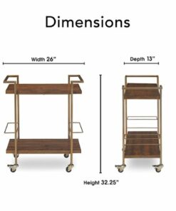 Finch - Maxwell Bar Cart - Gold