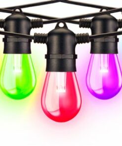 Sengled - Wi-Fi Bluetooth Multicolor String Lights with Audio Sync - 48FT - Multicolor