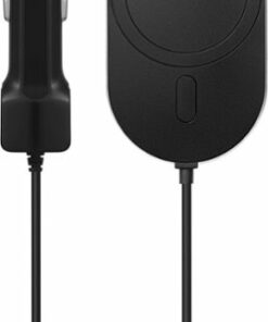 Best Buy essentials™ - 7.5W Magnetic Wireless Vehicle Charger for iPhone 14/13/12 series - Black