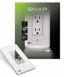SnapPower - GuideLight 2Plus Décor Outlet Wall Plate - White