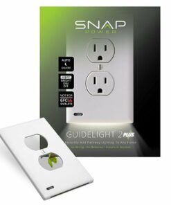SnapPower - GuideLight 2Plus Duplex Outlet Wall Plate - White