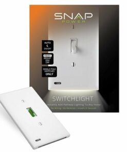 SnapPower - SwitchLight Toggle Switch Wall Plate - White