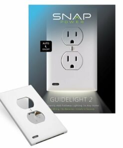 SnapPower - GuideLight 2 Duplex Outlet Wall Plate - White