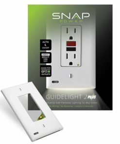 SnapPower - GuideLight 2Plus GCFI Outlet Wall Plate - White