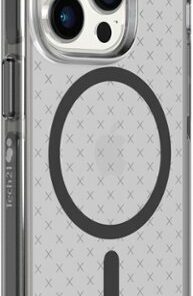 Tech21 - EvoCheck Case with MagSafe for Apple iPhone 14 Pro - Smokey/Black