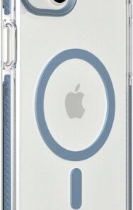 Tech21 - EvoCrystal Case with MagSafe for Apple iPhone 14 Plus - Steel Blue