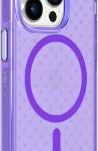 Tech21 - EvoCheck Case with MagSafe for Apple iPhone 14 Pro - Wondrous Purple