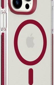 Tech21 - EvoCrystal Case with MagSafe for Apple iPhone 14 Pro Max - Burgundy