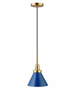 Camden&Wells - Zeno Pendant Light - Blue/Brass