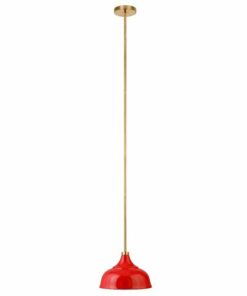 Camden&Wells - Mackenzie Pendant Light - Poppy Red/Brass