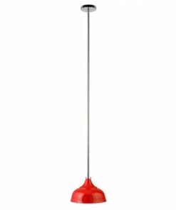 Camden&Wells - Mackenzie Pendant Light - Poppy Red/Polished Nickel