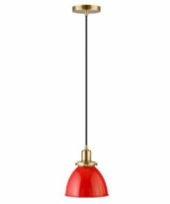 Camden&Wells - Madison Pendant Light - Poppy Red/Brass