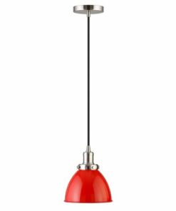 Camden&Wells - Madison Pendant Light - Poppy Red/Polished Nickel