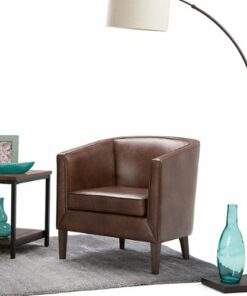 Simpli Home - Mitchum Tub Chair - Distressed Brown