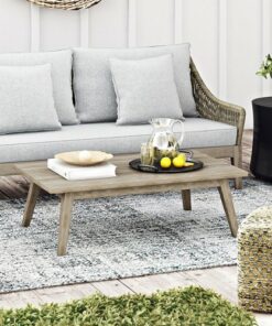 Simpli Home - Marigot Outdoor Coffee Table - Distressed Weathered Grey