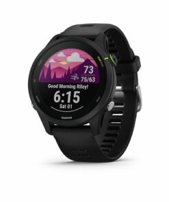 Garmin - Forerunner 255 Music GPS Smartwatch 46 mm Fiber-reinforced polymer - Black