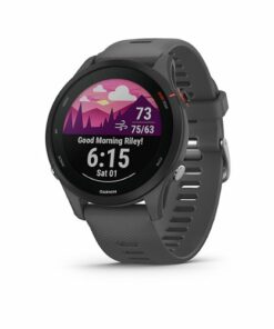 Garmin - Forerunner 255 GPS Smartwatch 46 mm Fiber-reinforced polymer - Slate Gray