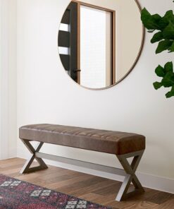 Simpli Home - Salinger Large Ottoman Bench - Distressed Chestnut Brown