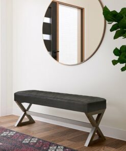 Simpli Home - Salinger Large Ottoman Bench - Distressed Black