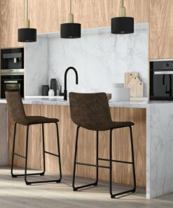 Simpli Home - Warner Bar Stool (Set of 2) - Distressed Brown