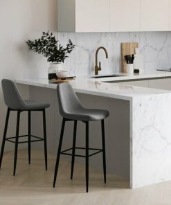 Simpli Home - Laurel Bar Stool (Set of 2) - Slate Grey