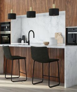Simpli Home - Warner Counter Height Stool (Set of 2) - Distressed Charcoal Grey