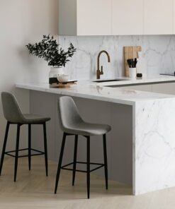 Simpli Home - Laurel Counter Height Stool (Set of 2) - Slate Grey