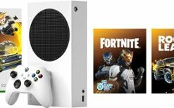 Microsoft - Xbox Series S 512 GB Console – Gilded Hunter Bundle (Disc-Free Gaming) - White