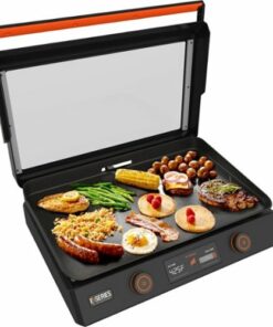 Blackstone - E-Series 22 In. 2-Burner Electric Countertop Indoor or Outdoor Griddle - Black