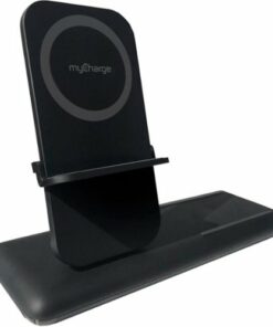 myCharge - 4-in-1 15W Qi Fast Charge Wireless Charging Pad and Stand for most Cell Phones - Gray