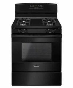 Amana - 5.1 Cu. Ft. Freestanding Gas Range with Bake Assist Temps - Black