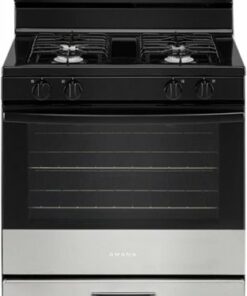 Amana - 5.1 Cu. Ft. Freestanding Gas Range with Bake Assist Temps - Stainless steel