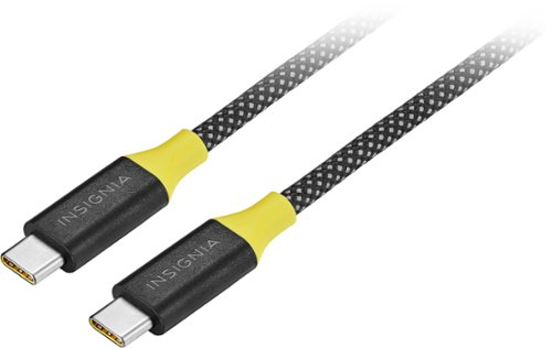 Insignia™ - 8' 100W USB-C to USB-C Braided Cable - Black