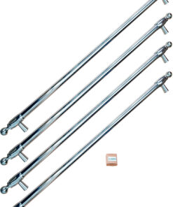 Heritage series door handle kit for select Bertazzoni French Door Refrigerators. - Stainless steel