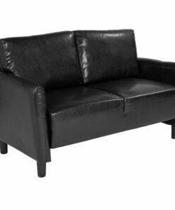 Flash Furniture - Asti Living Room Loveseat - Black LeatherSoft