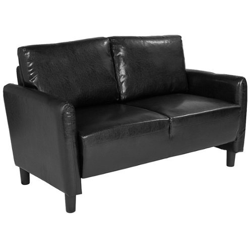 Flash Furniture - Asti Living Room Loveseat - Black LeatherSoft