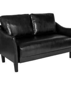 Flash Furniture - Asti Upholstered Loveseat - Black LeatherSoft