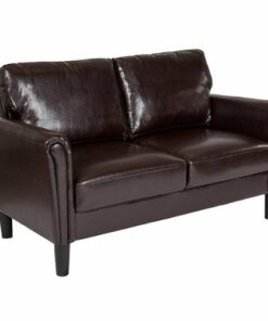 Flash Furniture - Asti Living Room Loveseat - Brown LeatherSoft