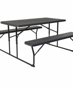Flash Furniture - Folding Picnic Table - Charcoal
