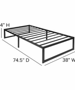 Flash Furniture - Bentley Twin Platform Bed - Black