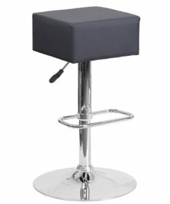 Flash Furniture - Contemporary Vinyl Adjustable Height Barstool - Gray