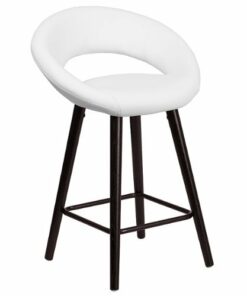 Flash Furniture - Kelsey Series Contemporary Vinyl Counter Height Stool - White
