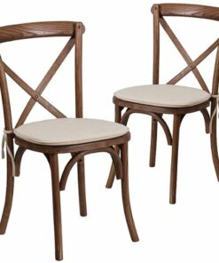 Flash Furniture - Hercules Cross Back Chair - Pecan 0
