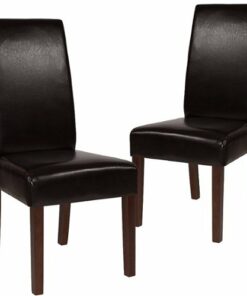 Flash Furniture - Greenwich Dining Chair (Set of 2) - Brown LeatherSoft