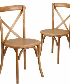 Flash Furniture - Hercules Cross Back Chair - Oak 0