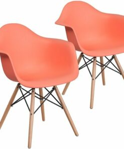 Flash Furniture - Alonza Accent Chair - Unupholstered - Peach