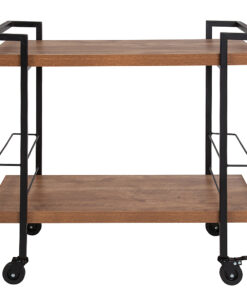 Flash Furniture - Castleberry Kitchen Serving Cart - Rustic