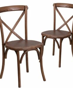 Flash Furniture - Hercules Cross Back Chair - Pecan 1