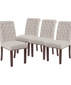 Flash Furniture - Hercules Dining Chair (Set of 4) - Beige Fabric