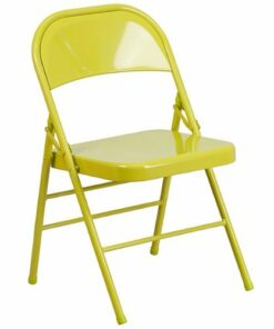 Flash Furniture - Hercules Metal Upholstered Folding Chair - Twisted Citron